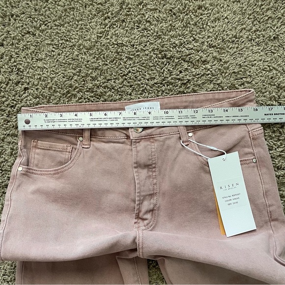 NWT Risen High Rise Raw Hem Slit Straight Jeans in Mauve size 15/32 - Picture 11 of 15